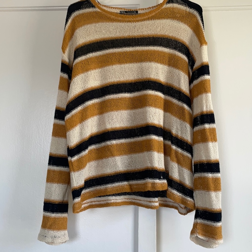 Zara striped sweater L